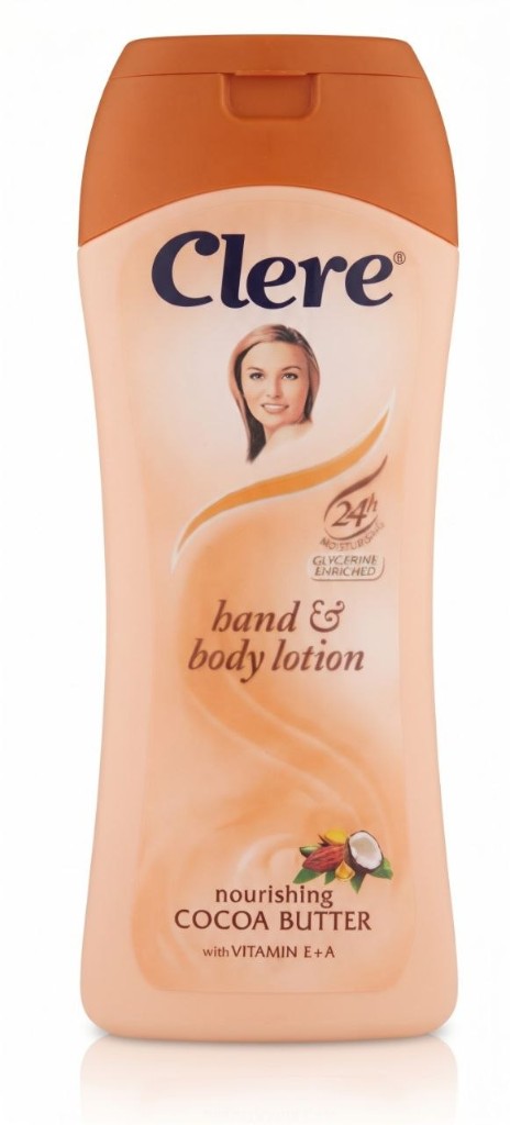 Clere cocoa butter hand and body lotion