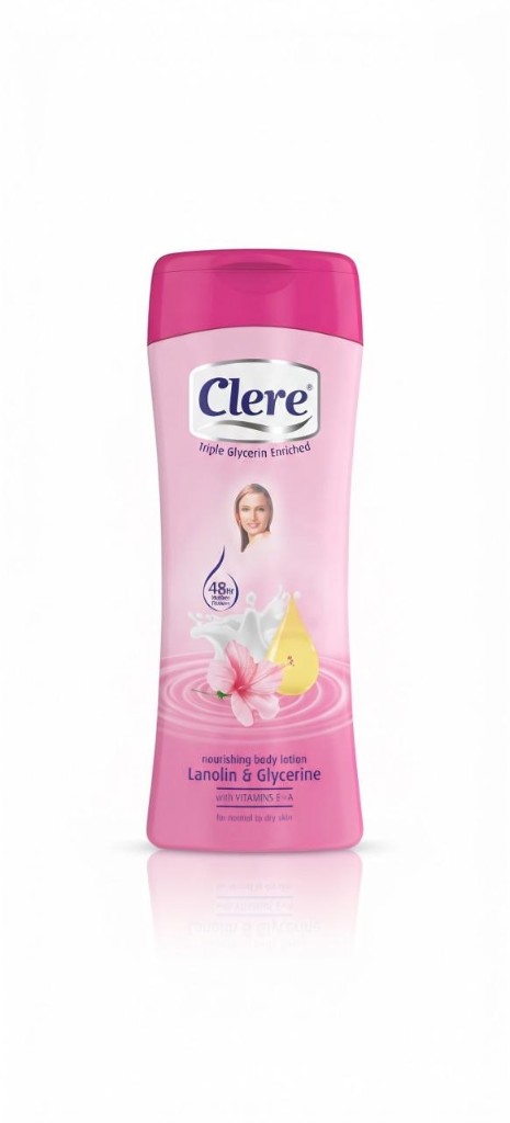 Clere lanolin and glycerine body lotion