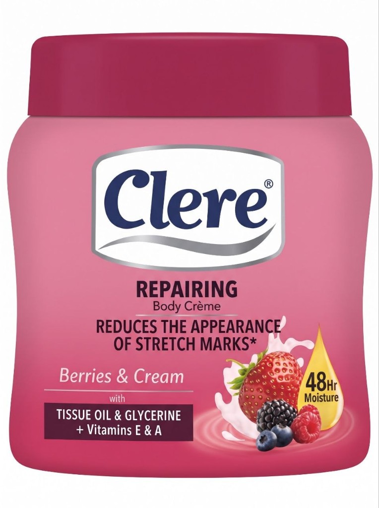 Clere Repairing Body Crème, berries and cream