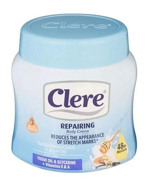 Clere Repairing Body Crème, vanilla honey and argan oil