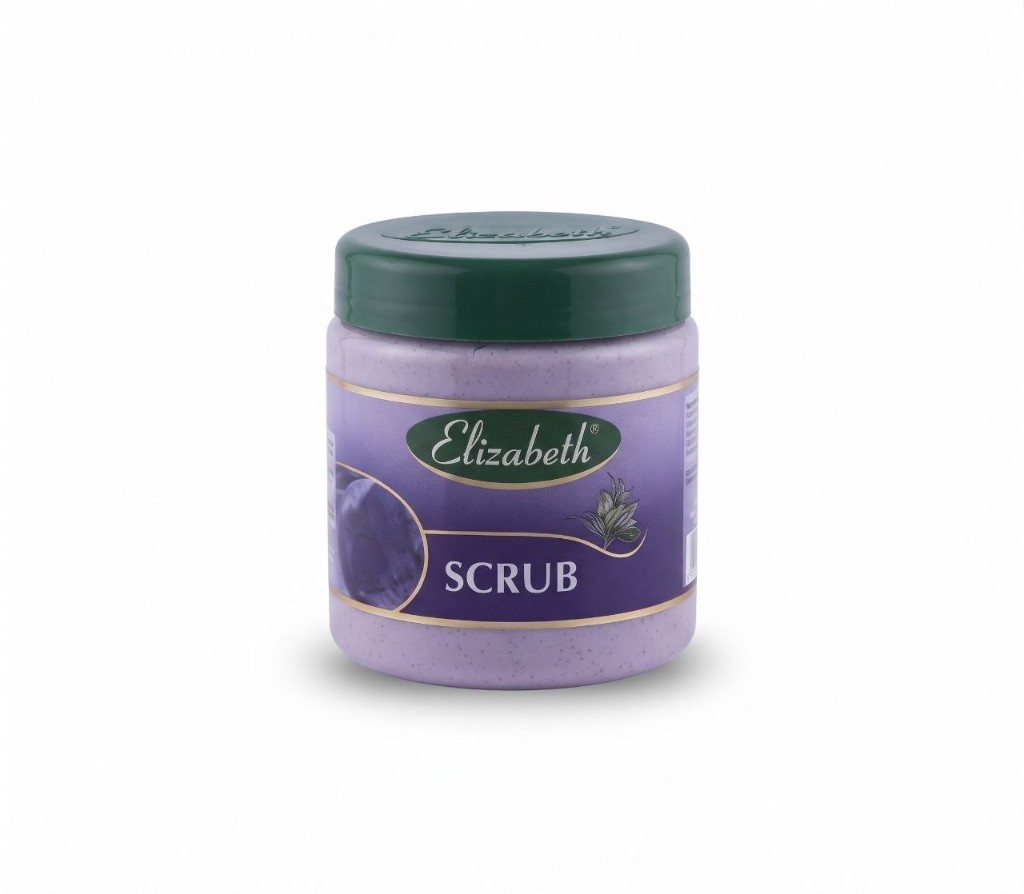 Elizabeth Scrub jar with a green lid